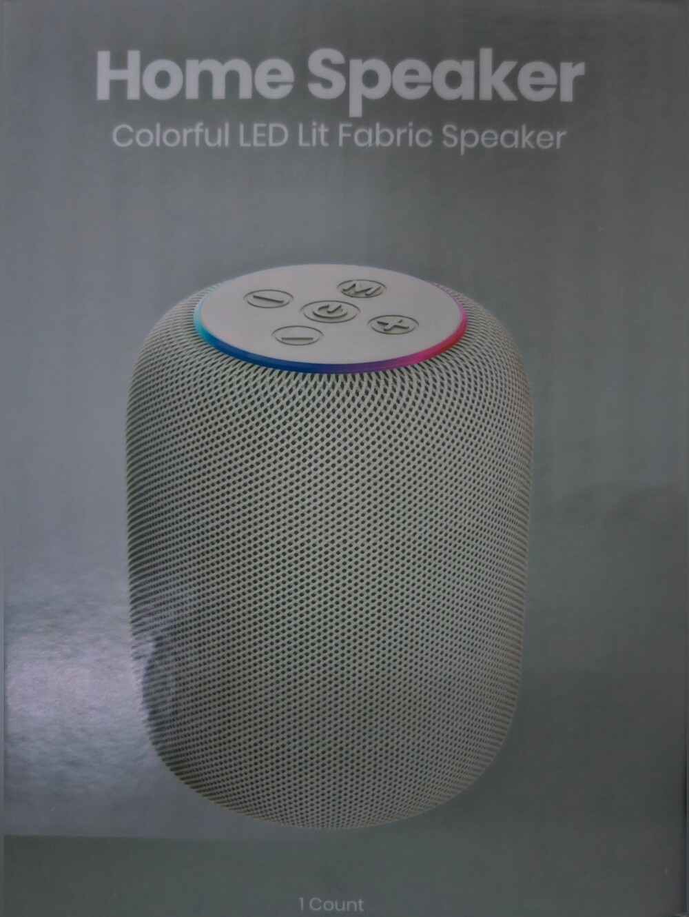 Heyday Home Speaker Colorful LED Lit Fabric Wireless Bluetooth Portable Sound